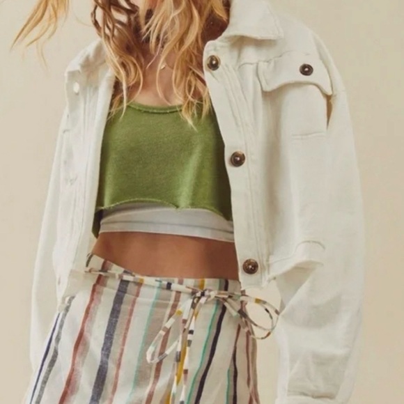 Free People cotton Cream Jacket - Picture 2 of 8